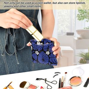 Custom Printed PU Leather Key <b>Pouch</b> <b>Mini</b> Coin Holder with Snap Frame for Outdoor Sport - Product Image 4