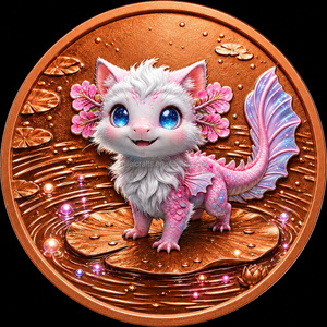 Moneta Commemorativa in Rame Puro 999 da 1oz con <span class=keywords><strong>Animale</strong></span> Fantastico, Rilievo 3D, Rotonda, per Ingrosso - Product Image 4
