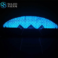 Écran LED programmable pour rideau extérieur P50 P100, écran à grille de pixels LED RVB