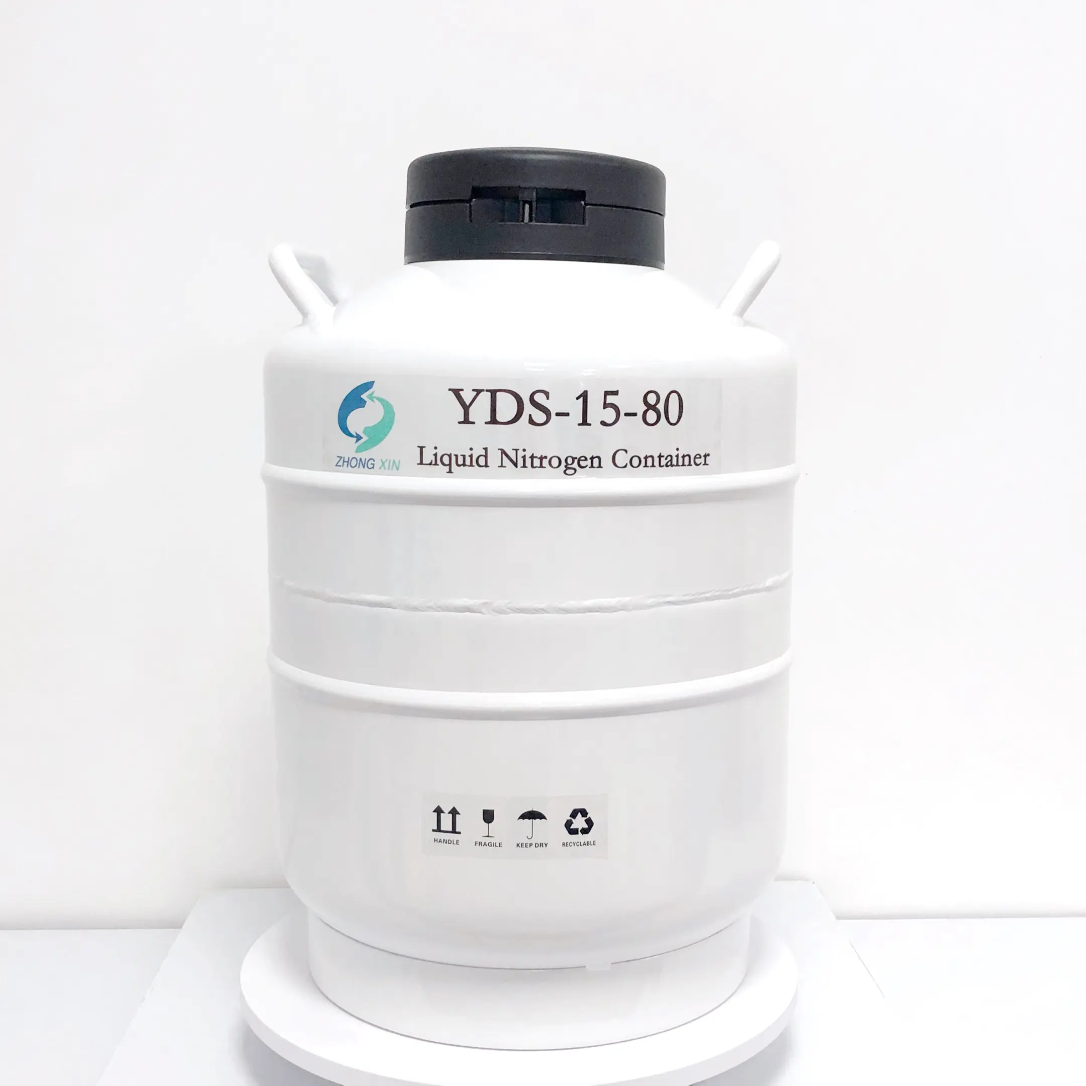 उच्च-गुणवत्ता 15l वैक्यूम खाद्य क्रायोजेनिक सिलेंडर कंटेनर तरल नाइट्रोजन देवर विशेष के लिए जमे हुए वीर्य और भ्रूण YDS-15-80