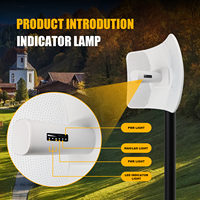 Venta caliente 5,8G de alta potencia de larga distancia en forma de ventilador puente inalámbrico 300Mbps 15km fuente de alimentación PoE impermeable IP65 al aire libre AP