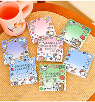 Bloc-notes autocollants mignons pour enfants, impression d'animaux de dessin animé, DIY, Kawaii, haute qualité