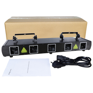 WUZSTAR LED lumières <span class=keywords><strong>de</strong></span> scène 5 têtes DMX512 effet laser éclairage 5 couleurs commande vocale fête club bars DJ araignée led disco lumière - Product Image 6