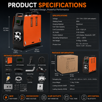 Chauffage diesel portable de haute qualité 8KW 12V 24V 220V avec écran LCD et contrôle par application Bluetooth pour camion, camping-car et camping