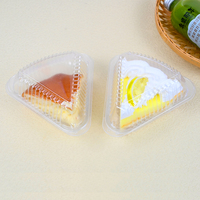 Boîtes d'emballage personnalisées pour gâteaux en forme de triangle, en forme de sandwich, en forme de tarte, en forme de tranche de gâteau, en plastique PS, à charnière, à clapet