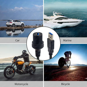 ช่องเสียบ3.0แบบตัวเมียสำหรับแผงตัวเมียพร้อมสายเคเบิลกลางแจ้งกันน้ำ IP67สาย USB มาตรฐานอุตสาหกรรม - Product Image 6