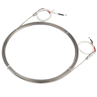 Sonde de température à thermocouple fileté en acier inoxydable, types K, E, J, avec montage fileté