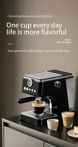 Machine à <span class=keywords><strong>café</strong></span> expresso en acier inoxydable semi-automatique avec isolation vapeur, contrôle de la température, chauffage rapide, 20 bars - Product Image 2