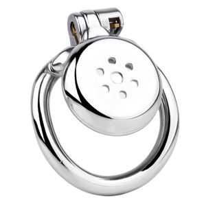 FRRK Jaula de Castidad Metálica Plana para Pene, Dispositivo de Castidad con Cierre para Pene, Jaula de Castidad con Placa para Cinturón, Juguetes Sexuales para Hombres - Product Image 4