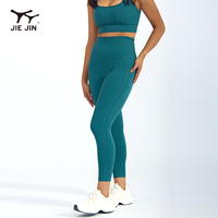 JIEJIN Ensemble de yoga de haute qualité pour femmes, taille haute, extensible à 4 voies, 2 pièces, vêtements d'entraînement actifs