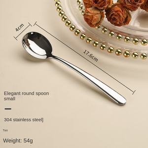 304ステンレス鋼鏡面仕上げスプーン 高級感のあるディナー用 小規模工場卸売 厚手スープスプーン - Product Image 6