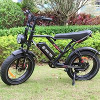 Vélo de montagne électrique S8 à pneus larges de 20 pouces, moteur de moyeu arrière 1000W/1500W/250W, 50 km/h, en promotion aux États-Unis et en Europe