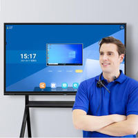 Pantalla Interactiva Táctil LCD 4K de 75-86 Pulgadas, 40 Puntos Táctiles, Sistema Operativo Dual, Pizarra Electrónica IFPD para Escuelas