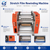 Machine de rembobinage et de découpe automatique à grande vitesse multifonctionnelle HT-500 HONTO pour film alimentaire PE, film étirable PVC