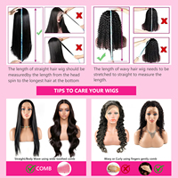 Perruque mi-tête de qualité supérieure, 16 pouces, ondulations profondes, densité 200%, 100% cheveux humains, aspect naturel, qualité salon