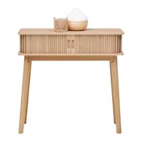 Combohome Table basse moderne, armoire ronde avec portes coulissantes, collection de produits de salon nordique pour la maison