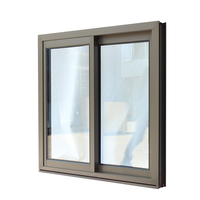 Ventana Corredera Moderna Personalizada con Marco de Aleación de Aluminio, Doble Acristalamiento, Pantalla de Acero Inoxidable, Diseño Exterior Duradero