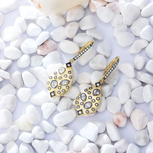 Boucles d'oreilles Daidan Boucles d'oreilles argentées en zircon fin <span class=keywords><strong>dépareillées</strong></span> deux tons Cactus Plant Design - Product Image 5