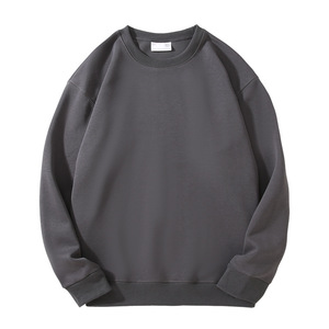 <strong>Wholesale</strong> 320Gsm Cotton Pullover <strong>Sweatshirts</strong> Custom Printed Oversized Crew Neck for Men Solid Pattern Plain Dyed for Autumn - Product Image 3