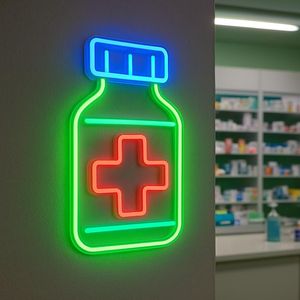 Insegna a Croce in Acrilico di Alta Qualità, Insegna al Neon Personalizzata, Insegna Luminosa a LED per Farmacia, Espositore da Esterno con Serigrafia, Luci al Neon - Product Image 2