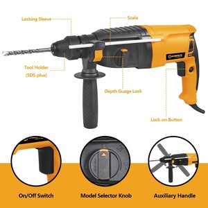 Marteau perforateur rotatif électrique multifonction WORKSITE 26 mm, fabricants d'<span class=keywords><strong>outils</strong></span> électriques, 220 V, 3 fonctions, SDS <span class=keywords><strong>Max</strong></span> - Product Image 3