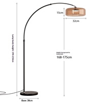 Lampe de sol LED de luxe minimaliste, CRI 90, lumière d'ambiance douce pour les yeux, avec commande par bouton pour salon et chambre à coucher