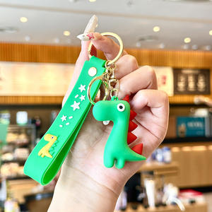 Porte-clés en silicone 3D en PVC de dessin animé pour enfants, accessoires de porte-clés en caoutchouc, porte-clés à mousqueton - Product Image 2