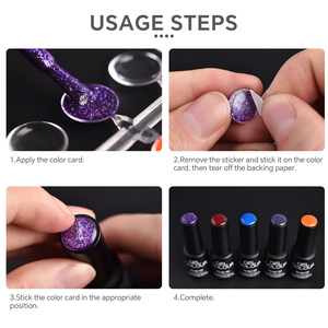 120 points adhésifs double face transparents pour présentoir de nuancier de couleurs d'ongles et pour la pratique - Product Image 6