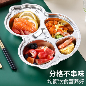 304 Stainless Steel Compartmented Plate Irregular Shape Children's Tableware For Kids Dining - Product Image 2