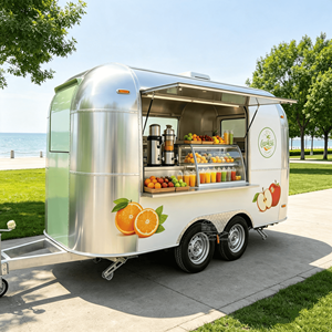 Camper Trailer Caravan Food Trailer Vintage Trailer Mobile Food Trailer Fast Food Kitchen Equipment Catering Trailer - Product Image 1