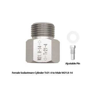 Adaptador Convertidor para Acuario HomeBrew para Tanque de CO2 Sodastream W21.8, CGA320, 3/8-24UNF 5/8-18UNF - Product Image 5