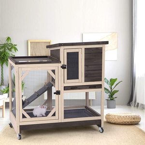 Vente en gros de cages à lapins en bois pour l'intérieur avec enclos extérieur, maison pour lapins, produit pour animaux de compagnie - Product Image 4