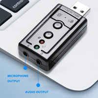 Tarjeta de Sonido USB Bajeal Plug and Play 7.1 Canales, Sonido Virtual 3D, Entrada de Micrófono, Salida de Altavoz de 3.5mm, Sonido Externo para Computadora