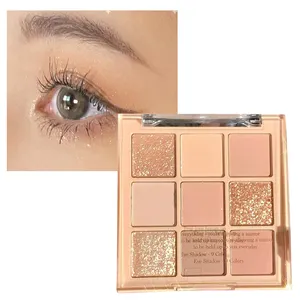 Paleta de sombra de olho nude, maquiagem personalizada, brilhosa, natural, fosca, rótulo privado, paleta de sombra