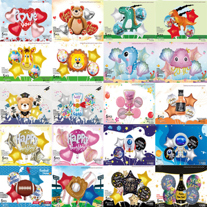 Lot de 5 ballons en aluminium en gros, personnages de dessins animés pour <span class=keywords><strong>d</strong></span>écorations de fête <span class=keywords><strong>d</strong></span>'<span class=keywords><strong>anniversaire</strong></span> ou de Saint-Valentin pour enfants - Product Image 1