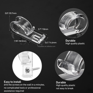 Rèm rõ ràng P clip móc cố định móc P Clip nhựa rõ ràng Con lăn mù chủ cho con lăn dọc và Roman Shades - Product Image 4