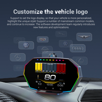 NUEVO F11 HUD OBD2 GPS Car Head up Display Medidor de inclinación Alarma DE SEGURIDAD Agua Temperatura del aceite Exceso de velocidad