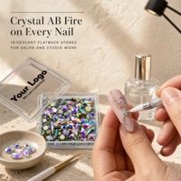 Strass en cristal AB CY, strass à dos plat, formes fantaisie variées, pour nail art, artisanat DIY, vente en gros, OEM, ODM