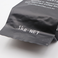 YSH Fabrik Schwarze Kaffee-Verpackungsbeutel aus Aluminium 30g 50g 100g 250g 1kg Flachbodenbeutel mit Ventil für Kaffee- und Teeaufbewahrung