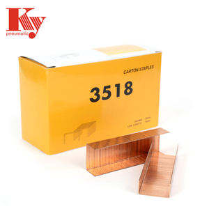 مسامير إغلاق على شكل حرف U مطلية بالنحاس سلسلة 35 3518 دبابيس إغلاق الكرتون لتغليف الصناديق - Product Image 2