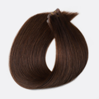 Extensions de cheveux humains à bandes adhésives injectées directement de l'usine, double épaisseur, pointes épaisses, cheveux brésiliens vierges bruts avec cuticules alignées
