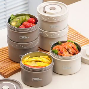 New 304 Stainless Steel Double Layer <b>Insulated</b> Microwave Safe Portable Student <b>Lunch</b> <b>Box</b> - Product Image 2