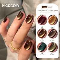 Vernis à ongles gel UV effet œil de chat rouge bordeaux, magnétique à perles de verre, longue tenue, pour photothérapie, à retirer par trempage, pour salon et DIY, pour nail art