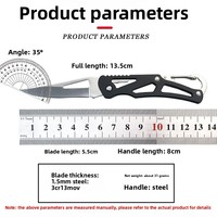 Couteau pliant multifonction en acier inoxydable, lame de 5,5 cm, pour peler les fruits, portable, pour le camping, la survie, mini porte-clés