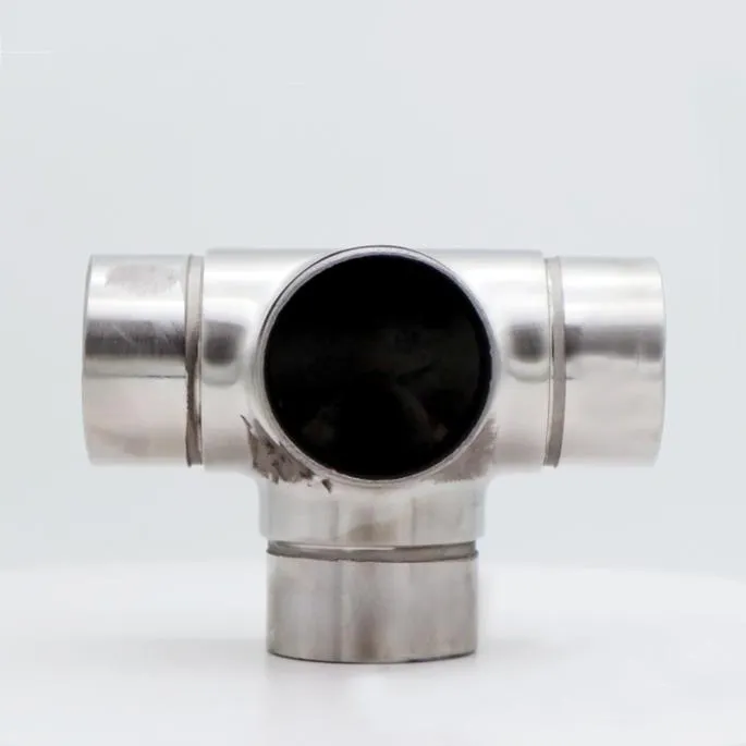 Stainless Steel Handrail Railing Fittings Tube Connector Elbow 4 Way Tee Elbow