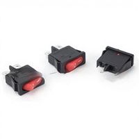 Interruptor Marino Tipo KCD1-110, Ultrafino, de 2 Velocidades, Rojo y Negro, 6A250V9.5*21MM, Interruptor para Instrumentos