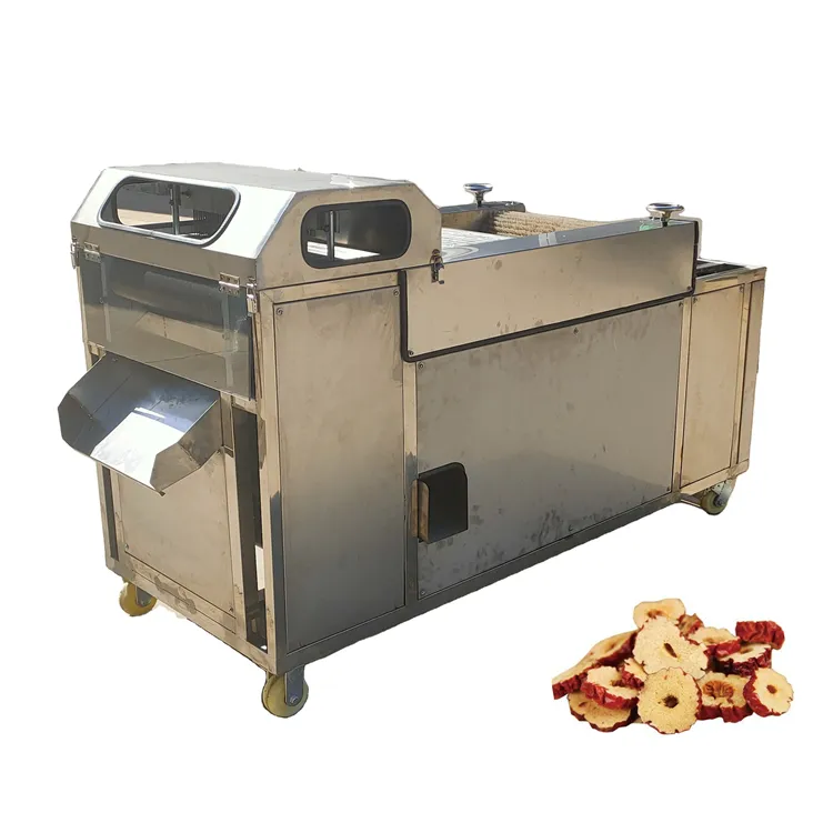 Commercial Dry Dates Ring Cutting Slicer Machine Jujube Olive Apricot Plum Slicing Cutter Machine