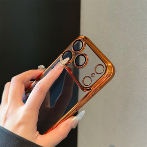 Custodia Trasparente in Silicone Morbido con Placcatura di Lusso per <span class=keywords><strong>iPhone</strong></span> 17 16 <span class=keywords><strong>Pro</strong></span> <span class=keywords><strong>Max</strong></span> <span class=keywords><strong>11</strong></span> 12 13 14 15 <span class=keywords><strong>Pro</strong></span> 17Air con Protezione <span class=keywords><strong>Fotocamera</strong></span> - Product Image 2