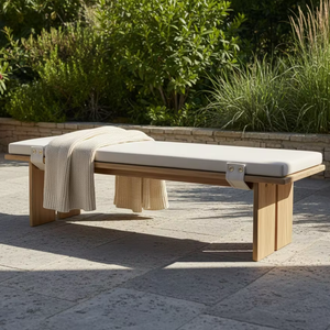 Banc rectangulaire en bois massif Kaede - Durable et facile à nettoyer pour une utilisation en extérieur dans les appartements ou les hôtels - Product Image 3