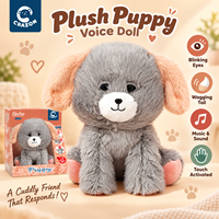 Jouet en peluche interactif pour les acheteurs en gros, animal en peluche électronique avec son et mouvement, jouets apaisants pour enfants